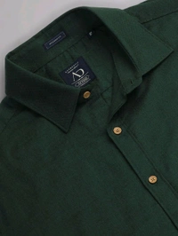 AD  Solid Patterned Slim Fit Shirt - Everglade, S