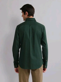 AD  Solid Patterned Slim Fit Shirt - Everglade, XL