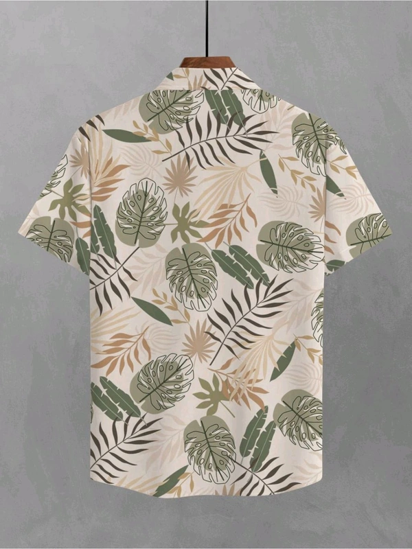 BULLMER Trendy Printed Green Causal Shirt for Men - Merino, M