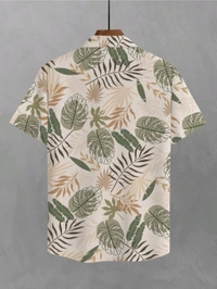 BULLMER Trendy Printed Green Causal Shirt for Men - Merino, L