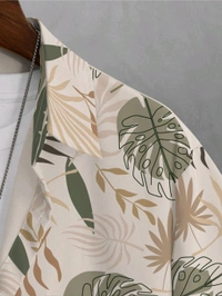 BULLMER Trendy Printed Green Causal Shirt for Men - Merino, L