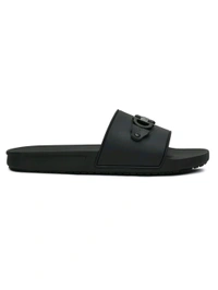 Aldo Men Black Single Strap Sliders - Black, UK 10