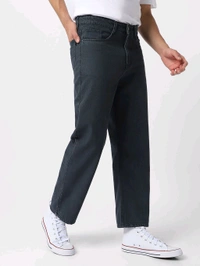 Urbano Fashion Mens Grey Loose Fit Washed Jeans Non-Stretchable - Dorado, 36