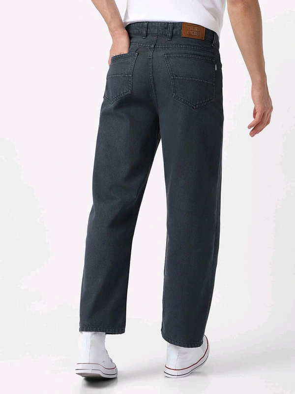 Urbano Fashion Mens Grey Loose Fit Washed Jeans Non-Stretchable - Dorado, 36