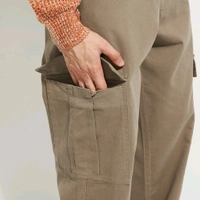 URB_N Men Solid Cargo Trousers - Tan, 34