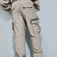 URB_N Men Solid Parachute Pants with Cargo Pockets - Mercury, 30