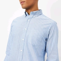 URB_N Men Striped Slim Fit Shirt
 - Periwinkle Gray, L