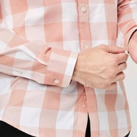 URB_N Men Checked Slim Fit Shirt
 - Pink, L