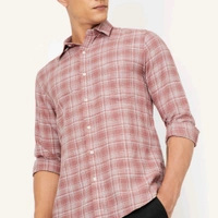 URB_N Men Checked Slim Fit Shirt
 - Lavender blush, XL