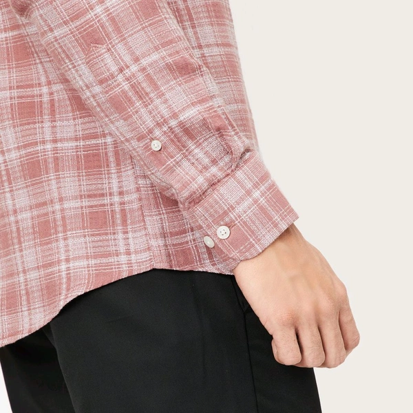 URB_N Men Checked Slim Fit Shirt
 - Lavender blush, XL