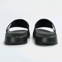 Zorva Men Textured Open-Toe Sliders - Black, UK 10