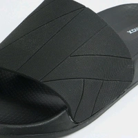 Zorva Men Textured Open-Toe Sliders - Black, UK 10