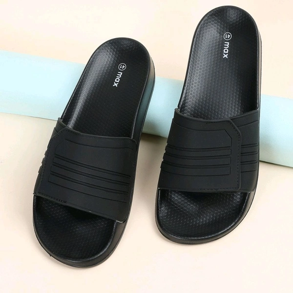 Zorva Men Textured Sliders
 - Black, UK 06