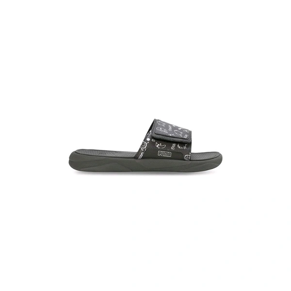 Puma Royal Cat Comfort Stablex Men Black Sliders - Dove Gray, UK 06