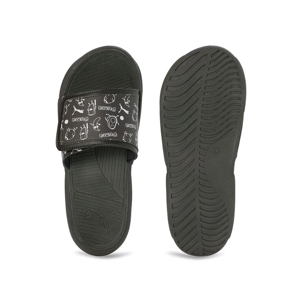 Puma Royal Cat Comfort Stablex Men Black Sliders - Dove Gray, UK 06