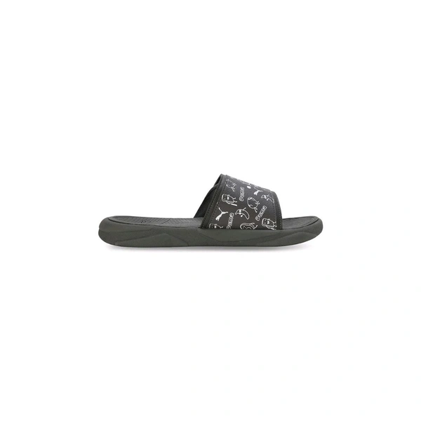 Puma Royal Cat Comfort Stablex Men Black Sliders - Dove Gray, UK 06