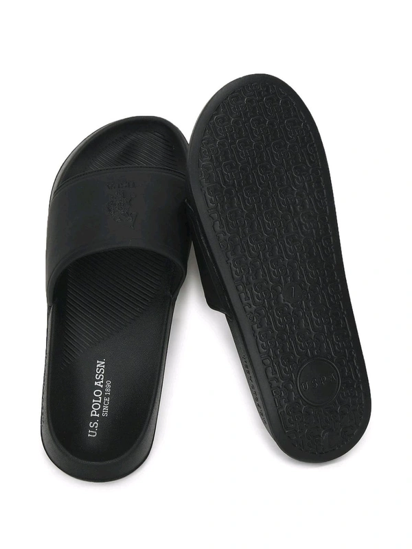 U.S POLO ASSN. Men Specter 6.0 Black Slider - Black, UK 06