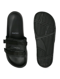 Chupps Bandwidth Sliders Men Casual Sliders Black - Black, UK 11