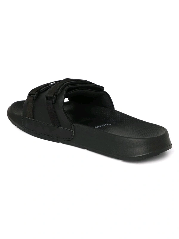 Chupps Bandwidth Sliders Men Casual Sliders Black - Black, UK 11