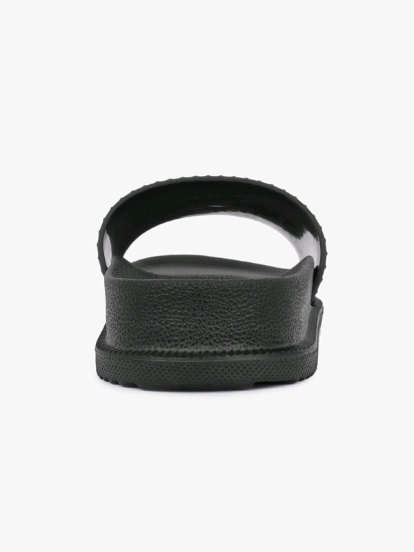 Cantabil Men Black Comfortable Self Design Sliders - Black, UK 07
