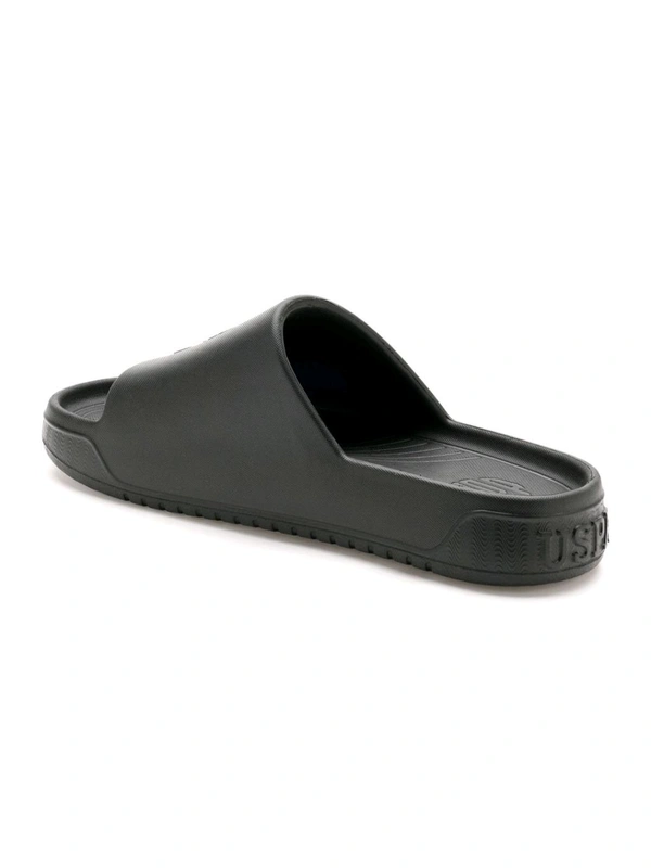 U.S POLO ASSN. Palmer Mens Black Sliders - Black, UK 10