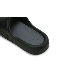 PUMA  Lithen Injex Men Black Slides - Black, UK 06