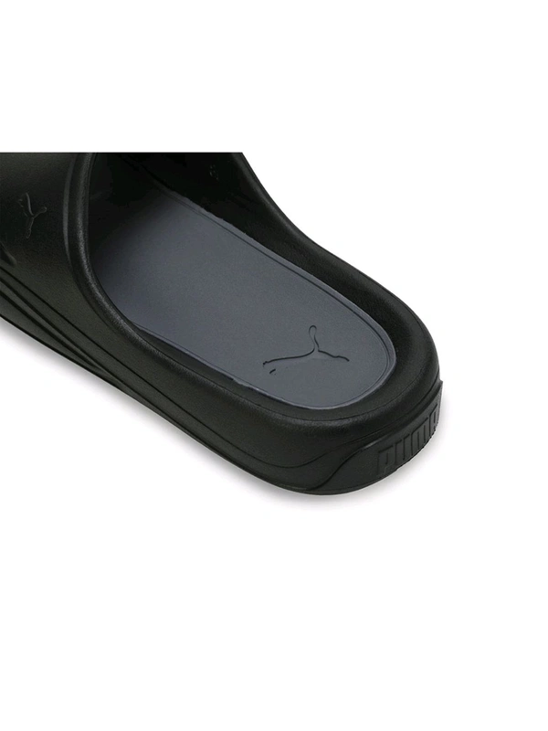 PUMA  Lithen Injex Men Black Slides - Black, UK 06
