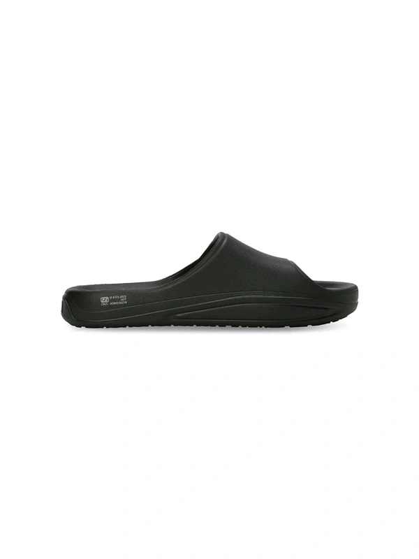 PUMA  Lithen Injex Men Black Slides - Black, UK 06