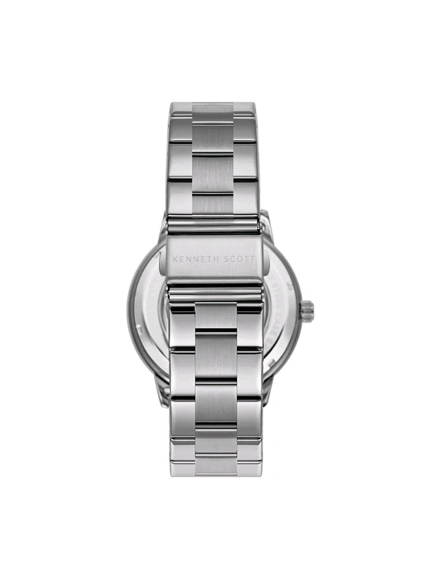 Kenneth Scott Men Silver Dial Automatic Watch 
