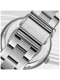 Kenneth Scott Men Silver Dial Automatic Watch 