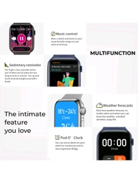 BOSTON LEVIN Smart Watch with Bluetooth Calling, TFT 1.83 Inch (4.7 cm), IOS9.0+, Full Screen Touch, Silver