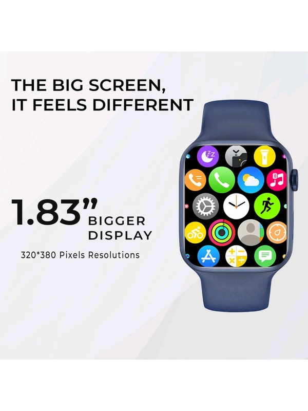 BOSTON LEVIN Smart Watch with Bluetooth Calling, TFT 1.83 Inch (4.7 cm), IOS9.0+, Full Screen Touch, Silver