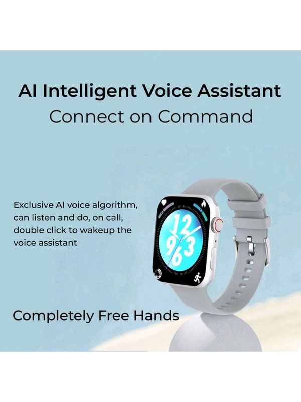 BOSTON LEVIN Smart Watch with Bluetooth Calling, TFT 1.83 Inch (4.7 cm), IOS9.0+, Full Screen Touch, Silver