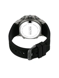 Reaction Kenneth Cole ANA-DIGIT Black Silicone Strap Sports Wear Watch for Mens