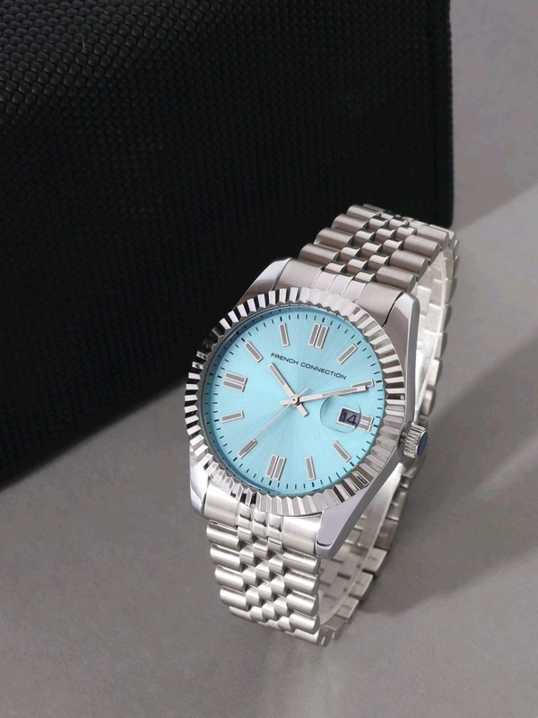 French Connection Men Lumine Light Blue Dial Analog Watch