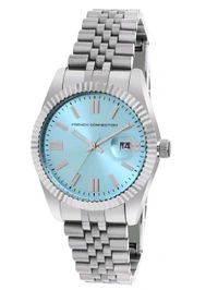French Connection Men Lumine Light Blue Dial Analog Watch