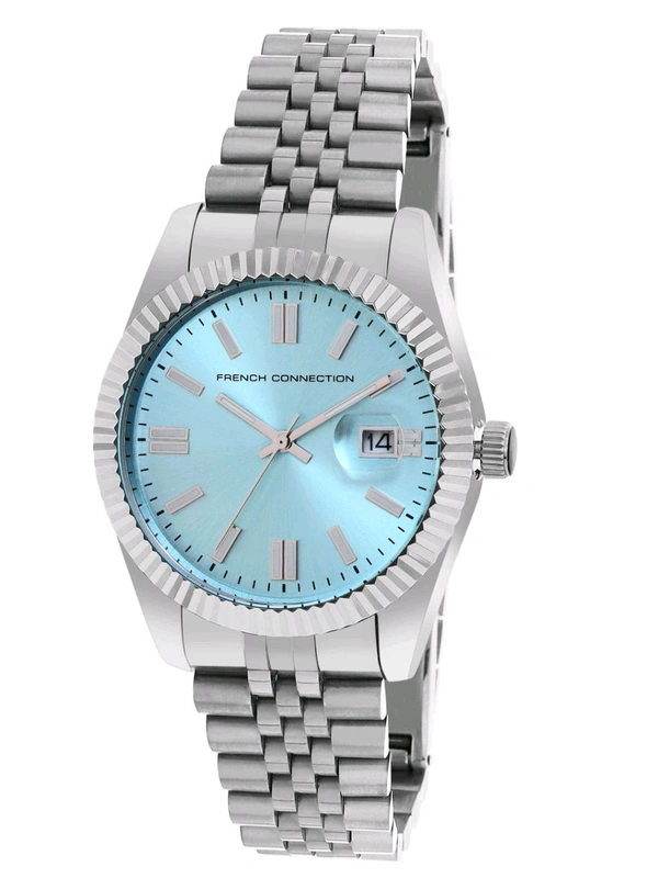 French Connection Men Lumine Light Blue Dial Analog Watch