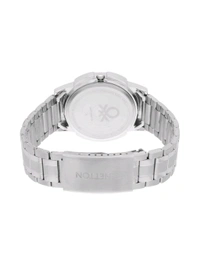 United Colors of Benetton Men Grey Round Brass Dial Analogue Watch
