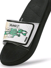 Puma  Softride Slide Super Mens Black Slides - White, UK 06