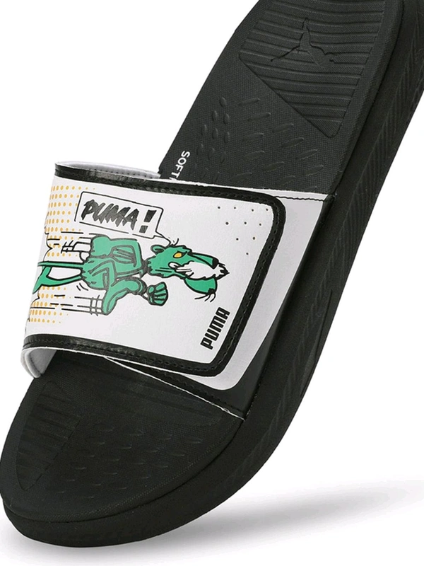 Puma  Softride Slide Super Mens Black Slides - White, UK 06