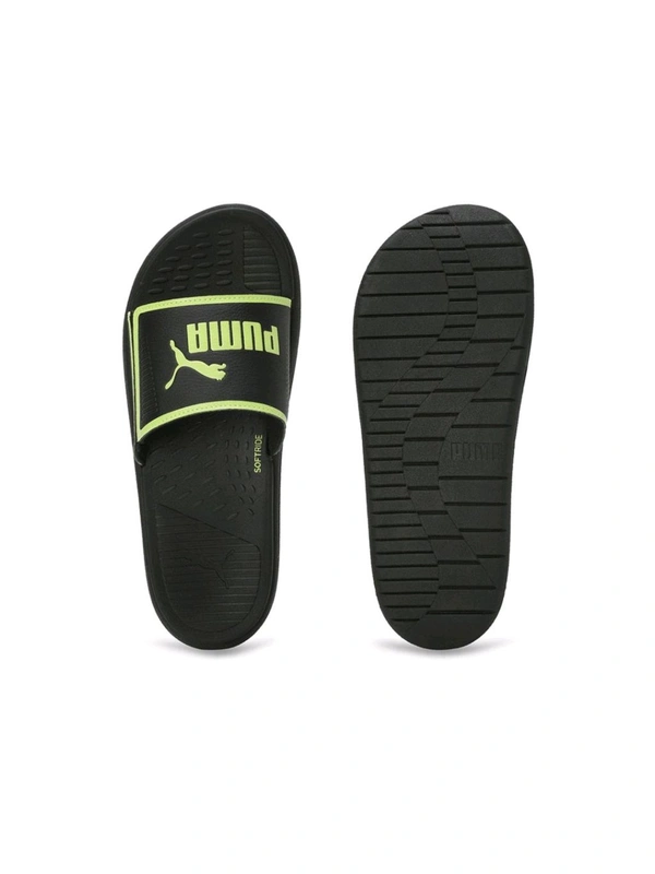 Softride Slide Mens Black Slides - Black, UK 06
