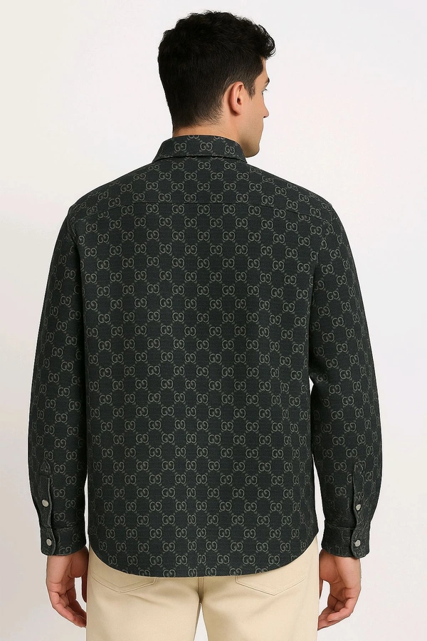 Gucci
Black Reversible Wool And Gg Denim Shirt - Black, M
