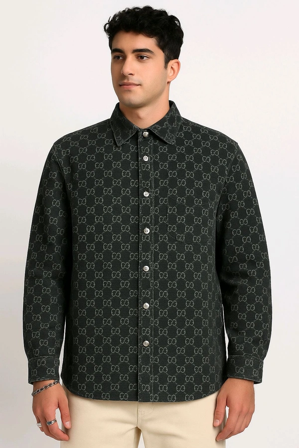Gucci
Black Reversible Wool And Gg Denim Shirt - Black, L