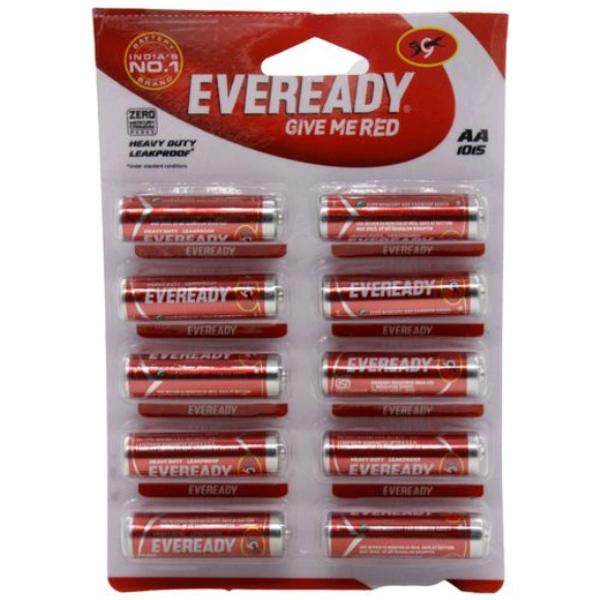 Eveready Carbon Zinc Battery Red HD AA 1015 - 1 Pc