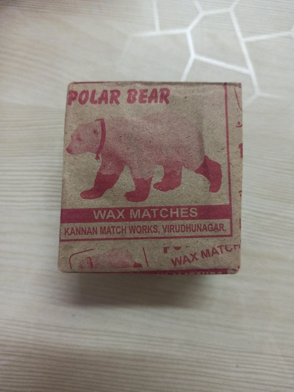 Polar Bear Wax Match Box - 10 Nos