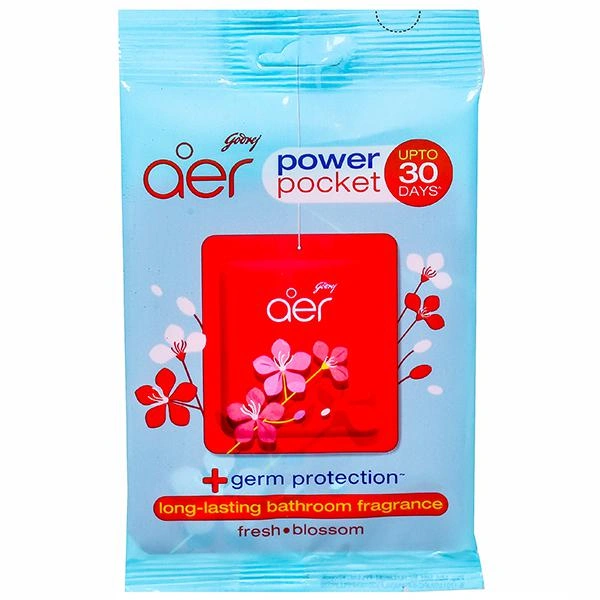 Godrej Aer Power Pocket Fresh Blossom Bathroom Freshener - 10g 