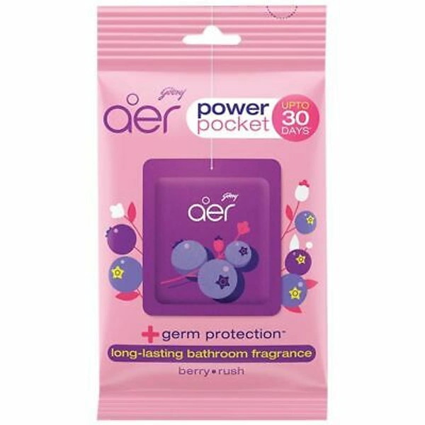 Godrej Aer Power Pocket Berry Rush Bathroom Freshener - 10g