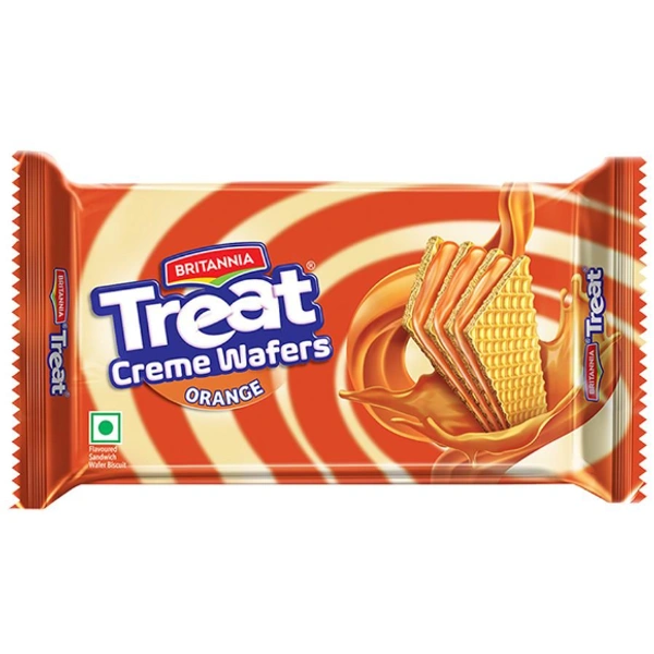 Britannia Treat Creme Wafers - Orange - 33G