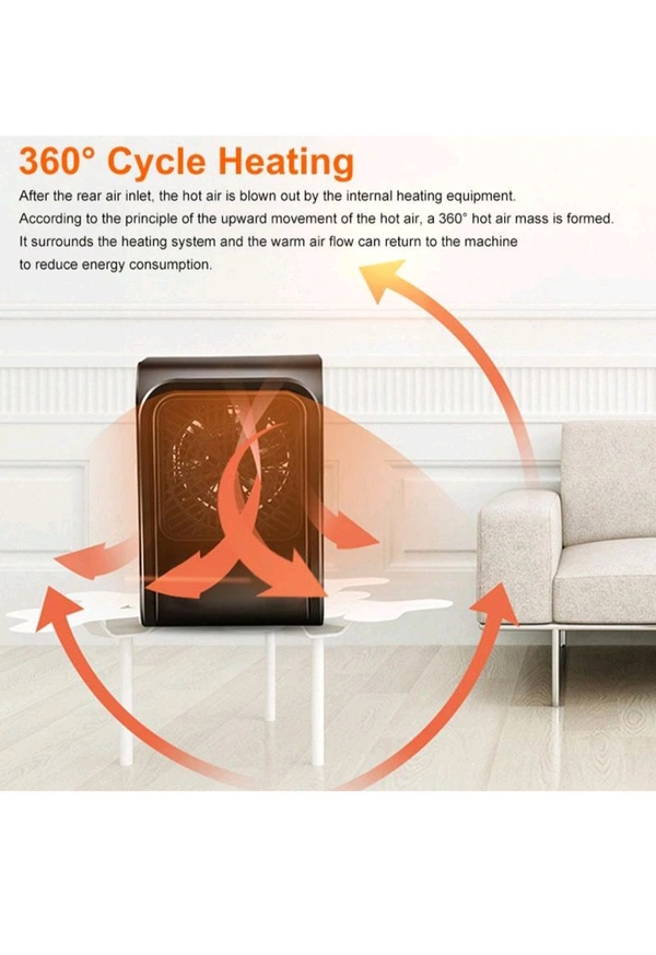 Room Heater 220V Brown Box Heater For Office & Bedroom Use Heater - Free
