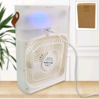 Flipco Air Cooler Mist Fan Portable Humidifier Mini Cooler For Home With 3 Speed Mode With Water Spray, Usb Personal Cooler Desk Fan - Free, Black